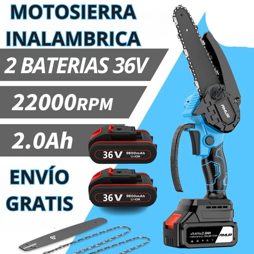 Motosierra Inalámbrica + 2 baterias