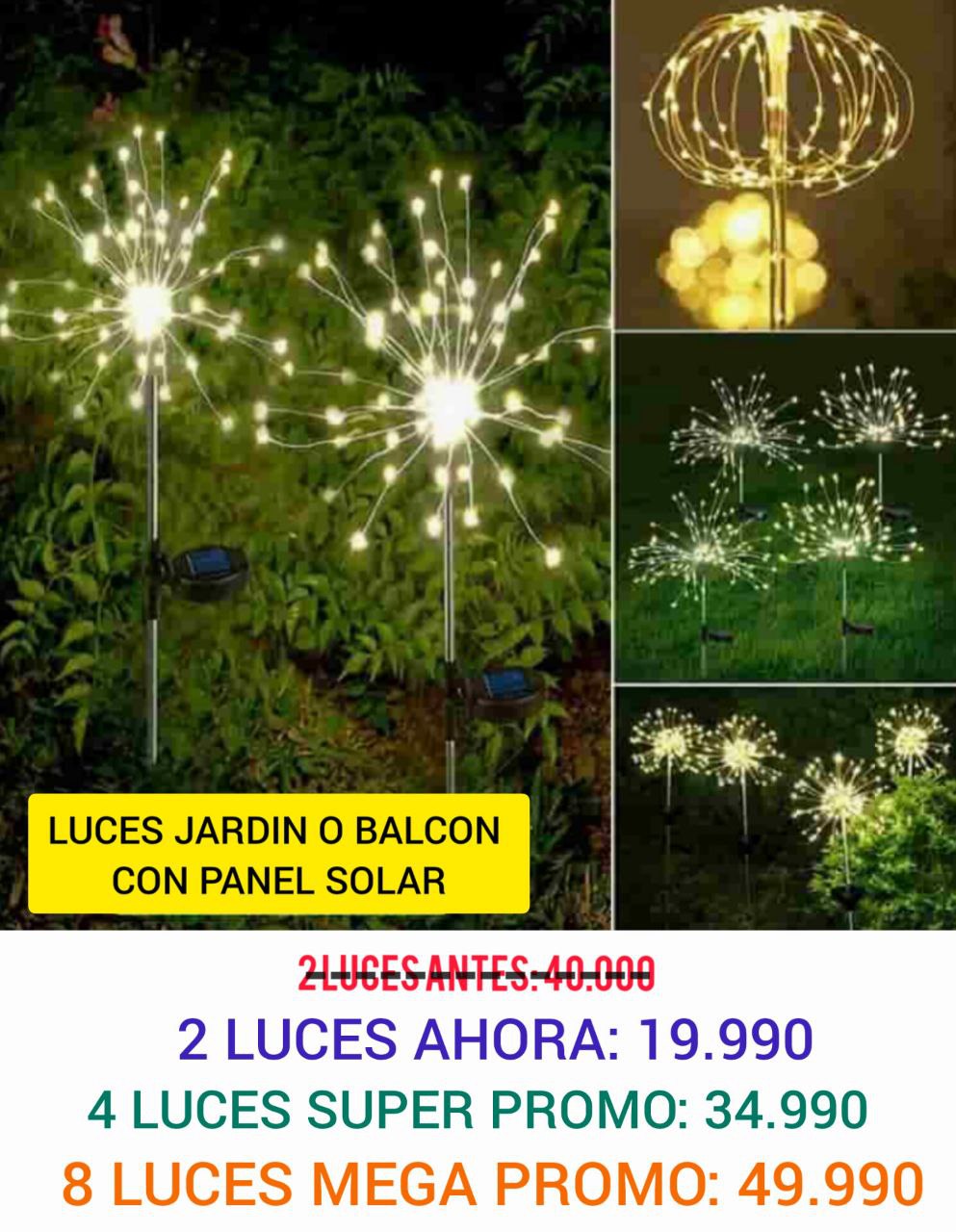 LUCES SOLARES PARA JARDÍN Y BALCÓN