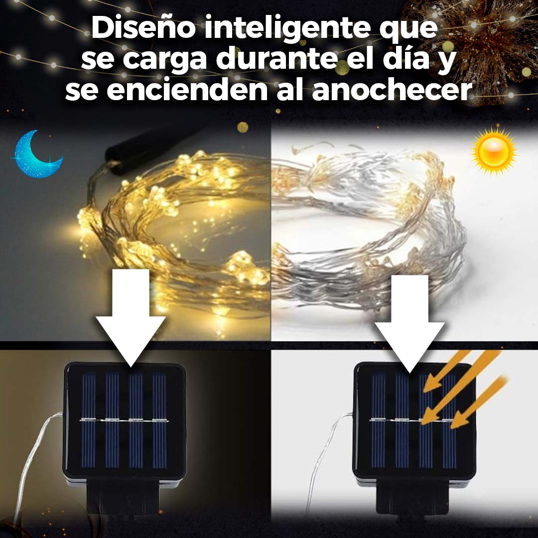 LUCES LED SOLARES PARA EXTERIORES 10m